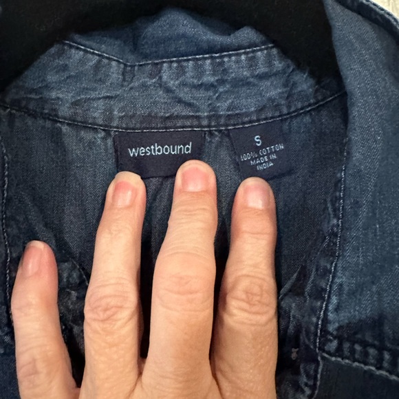 Denim button up shirt- - Picture 2 of 2